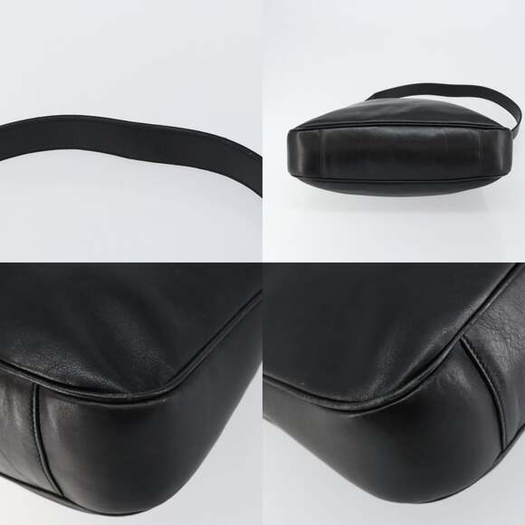 GUCCI Bamboo Handbag Leather Black Gold 001 2058 1577 0 - Picture 10 of 12